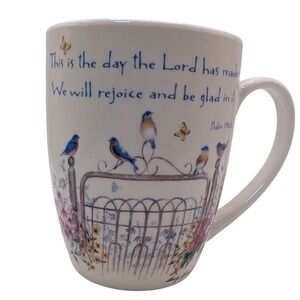 Sandy Clough Faithfully Yours Mug This Is The Day The Lord Has Made Floral Birds